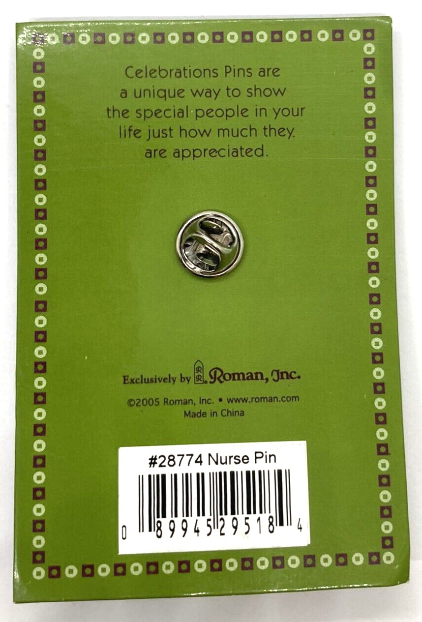 NEW Angel Fairy Nurse Metal Brooch Roman, Inc Celebrations Pewter Lapel Pin Tack