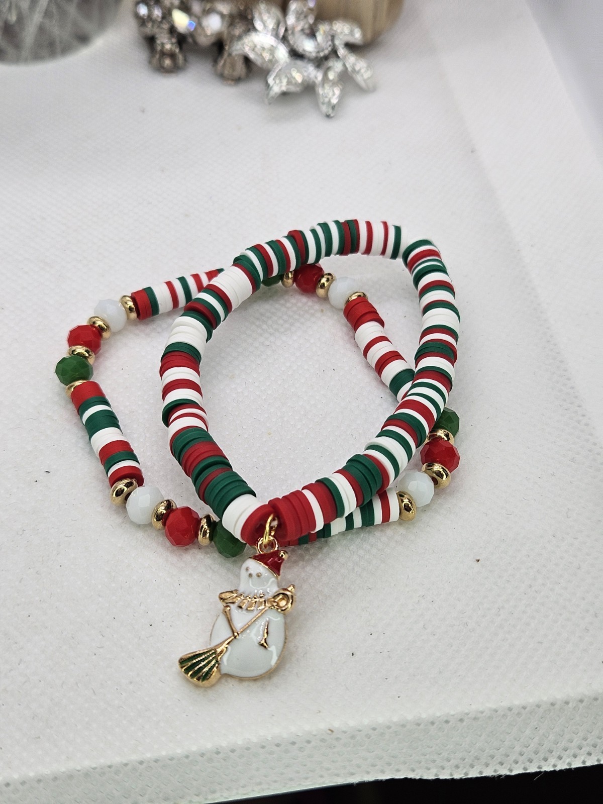Joyful Christmas Colored Set Of 6 Bracelets Bundled For Xmas Gifts