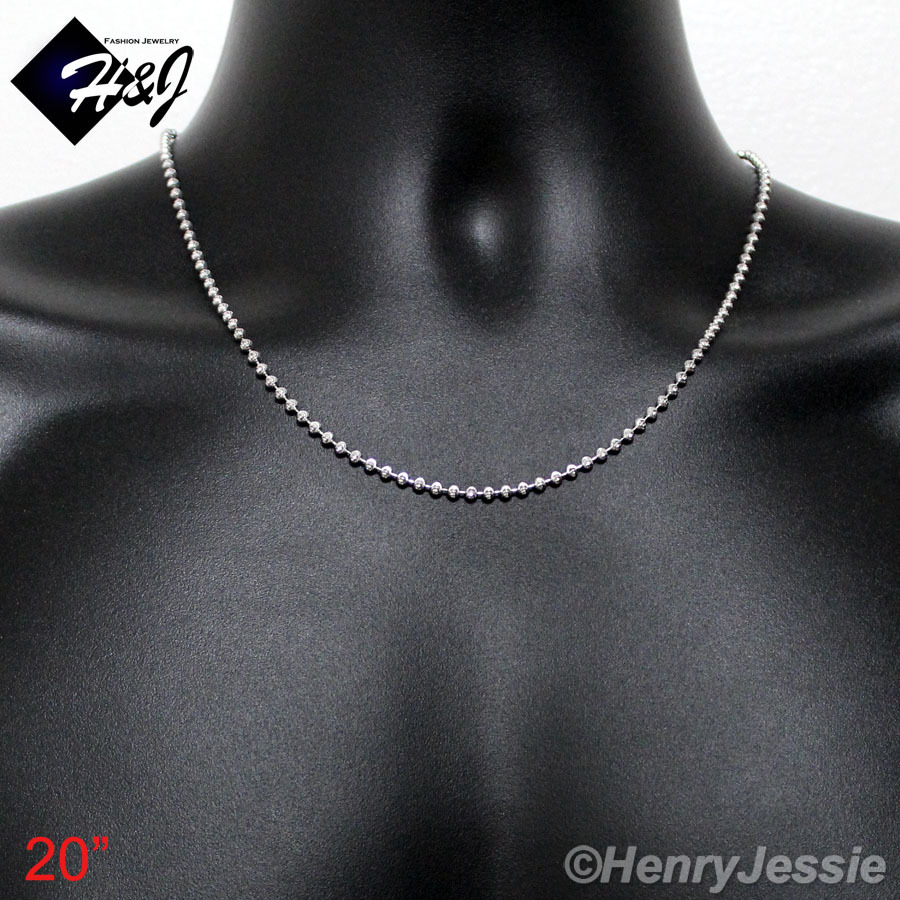 20″MEN 925 STERLING SILVER 2MM BEADED CHAIN CUBIC ZIRCONIA 3D LEAF PENDANT*SP173