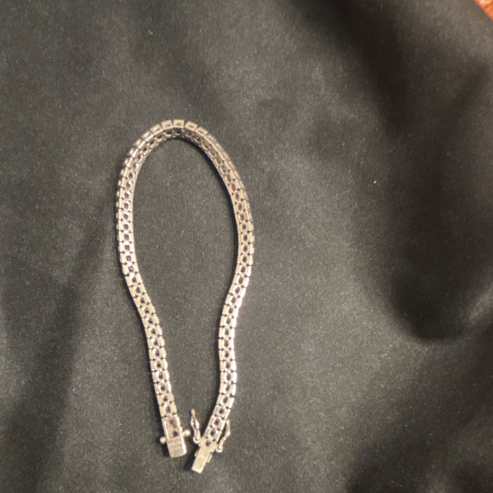 Sterling silver 925 Silver Bracelet with Box Clasp Closure, Chain Link Design