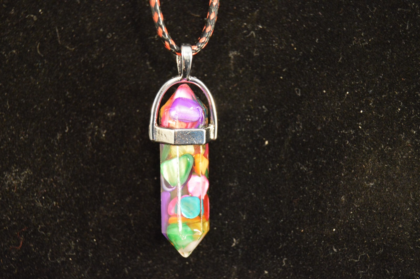 “COLORED STONE” Resin HEALING “Crystals” NECKLACES NEW! Jewelry USA SALES!!!