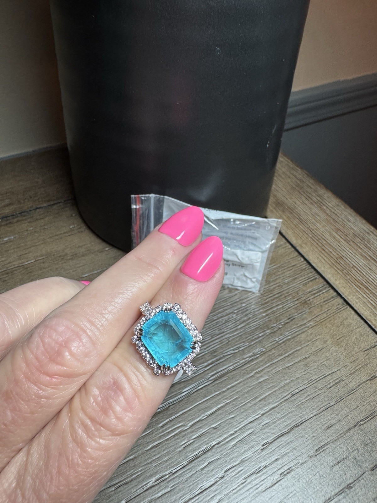 Bomb Party Original Ring Size 9 Color Changing Blue To Rhodolite Rhodium Gracie