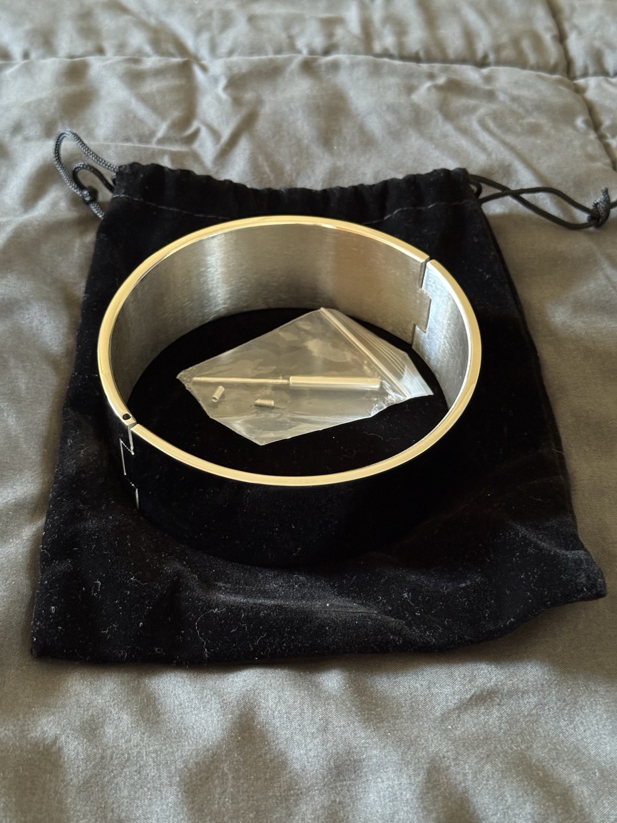 Steel Collar Choker Slave Polished Solid 4cm 40mm Locking Round Metal Necklace