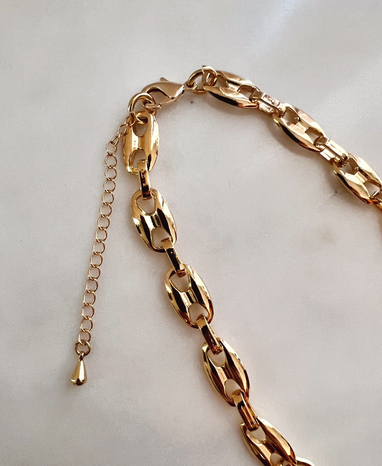 Gold Mariner Chain Necklace Unisex Anchor Mariner Necklace Sailor Chain Necklace