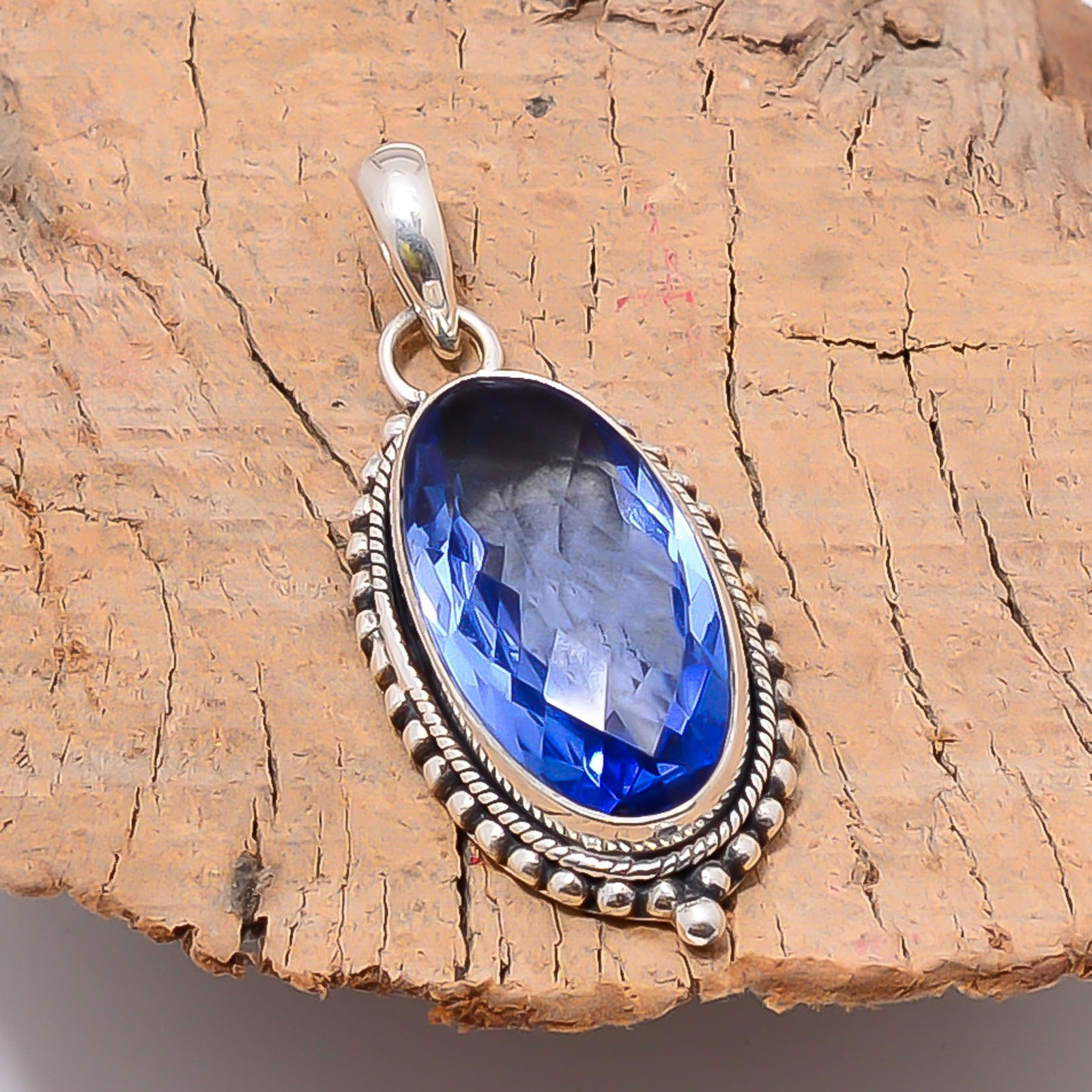 Tanzanite Gemstone 925 Sterling Silver Jewelry Pendant 1.77″ P10878124247