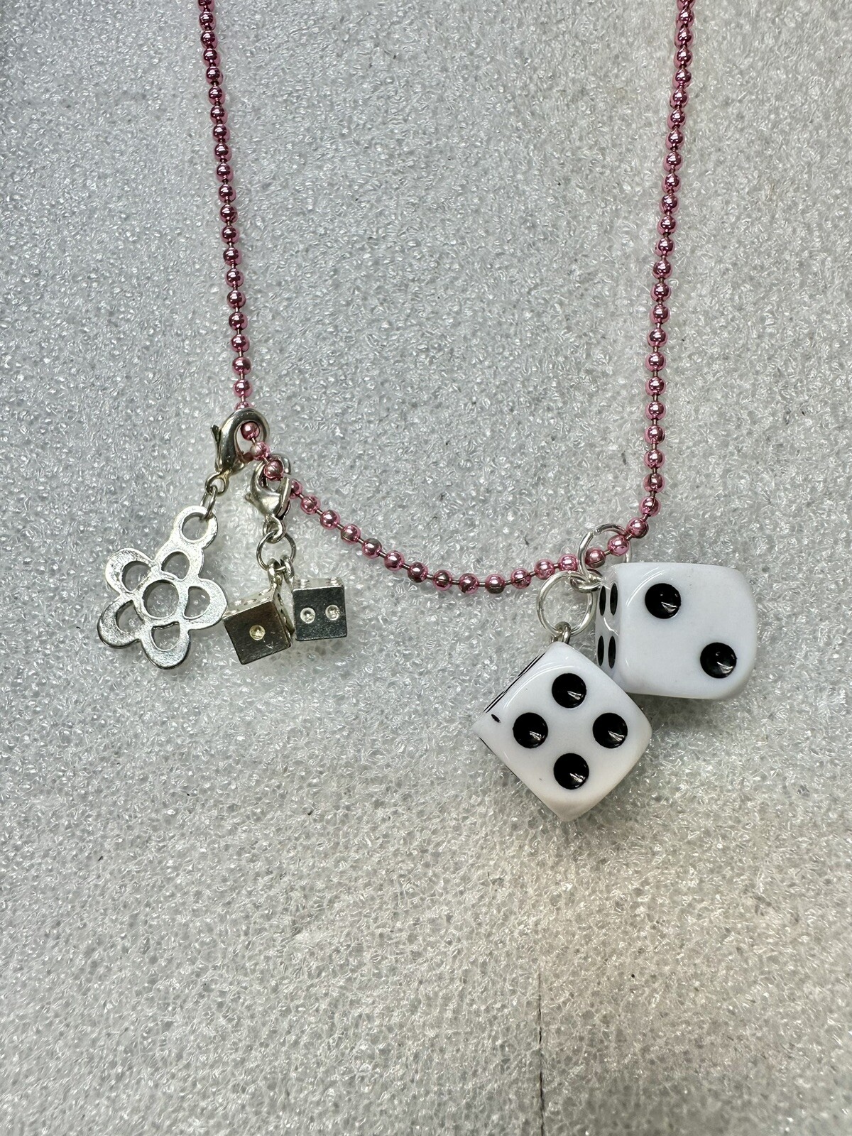 Lucky Dice 3 Piece Jewelry Set Necklace Earrings & Bracelet Set