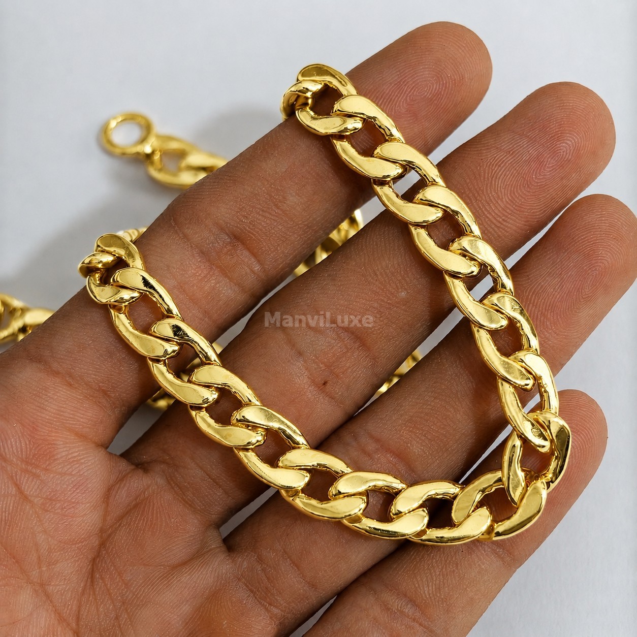 20″Premium Gold-Filled Cuban Link Chain | Thick Bold Curb Chain Necklace