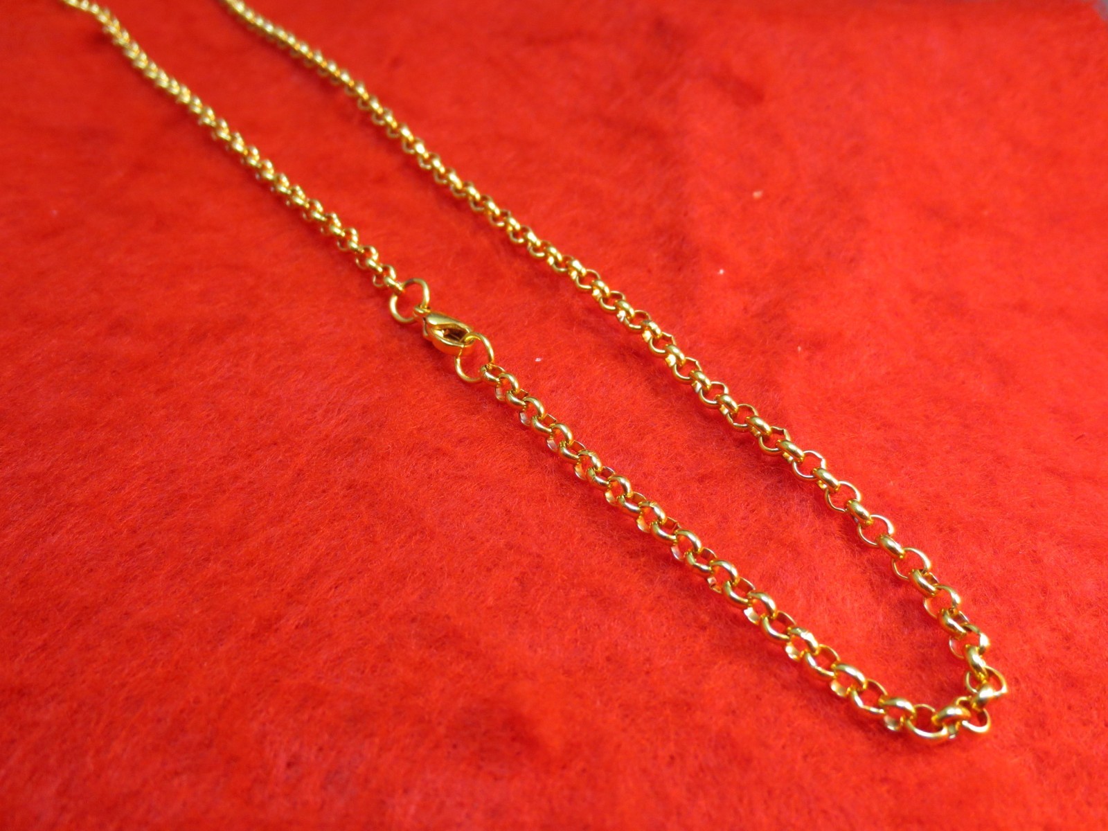 7″-84″ 4MM STAINLESS STEEL GOLD PLATED STUNNING ROLO ROPE CHAIN NECKLACE GOLD