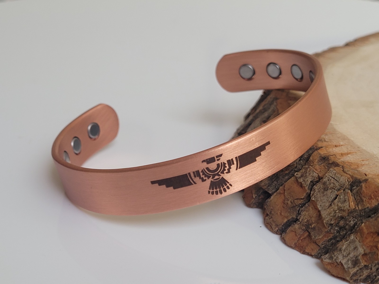 Pure Copper Bracelet 30gr Copper Arthritis Pain Therapy Cuff Bangle Thunderbird