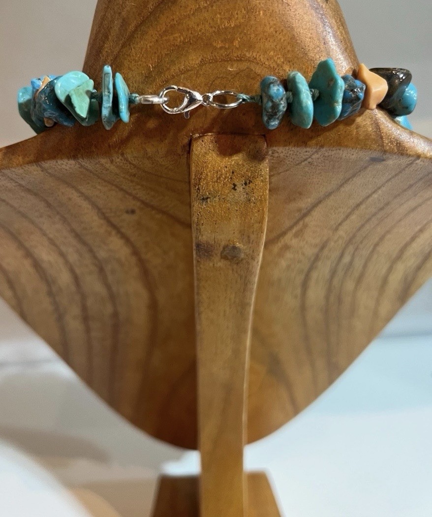 70s VTG Turquoise and Coral Chunky Necklace