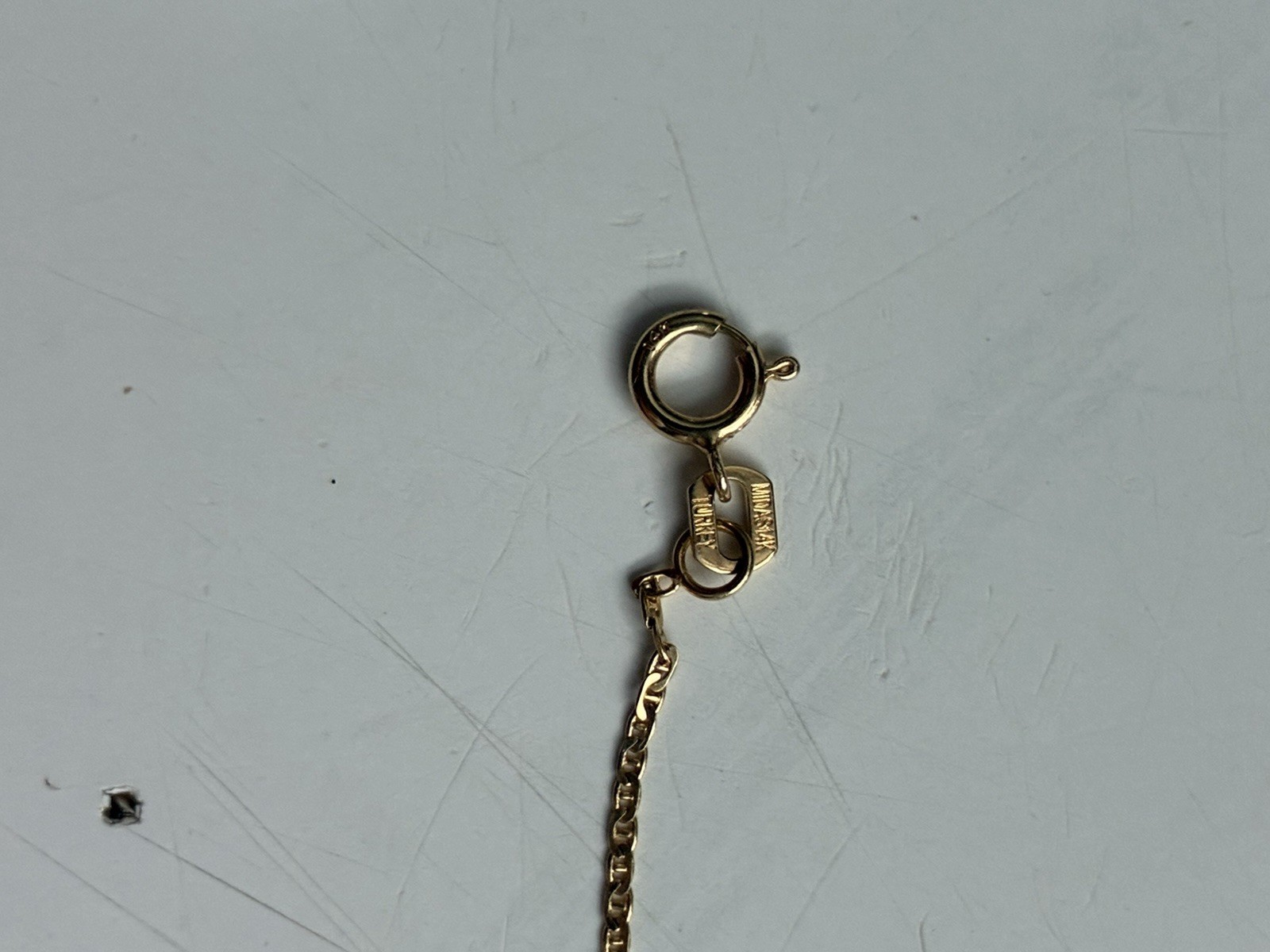 14k gold solid 1.1mm mariner chain 22”