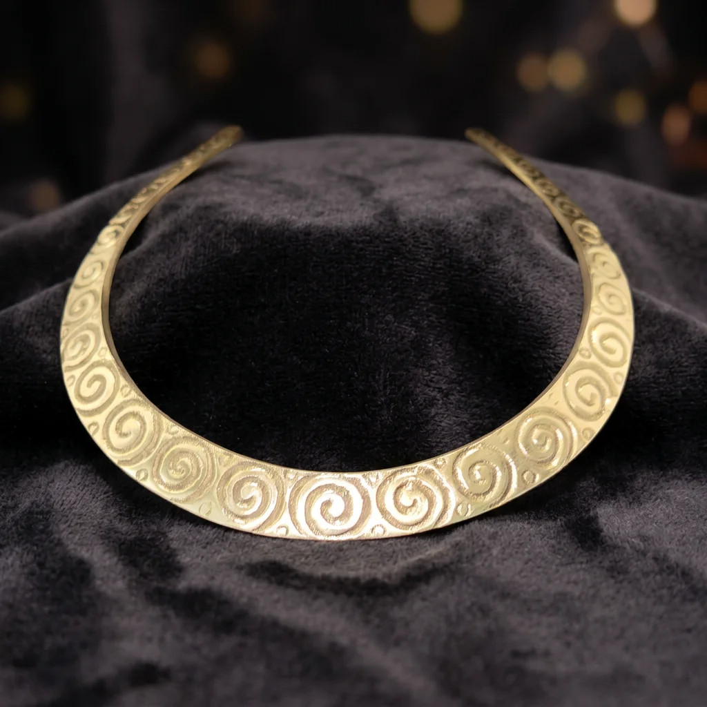Brass Hasli Necklace Traditional Indian Collar Choker Jewelry