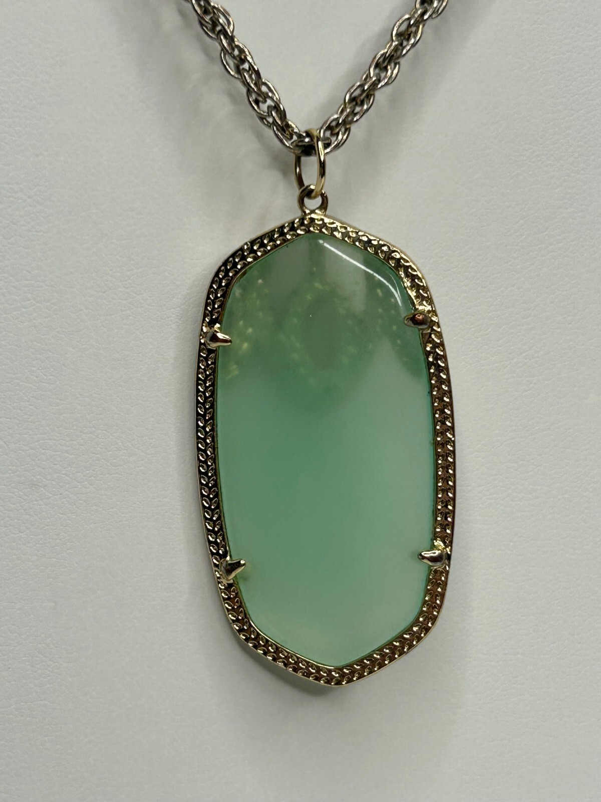 Kendrea Scott Necklace 30in Gold Tone Mint Green Chalcedony Roxanne Darby Rae
