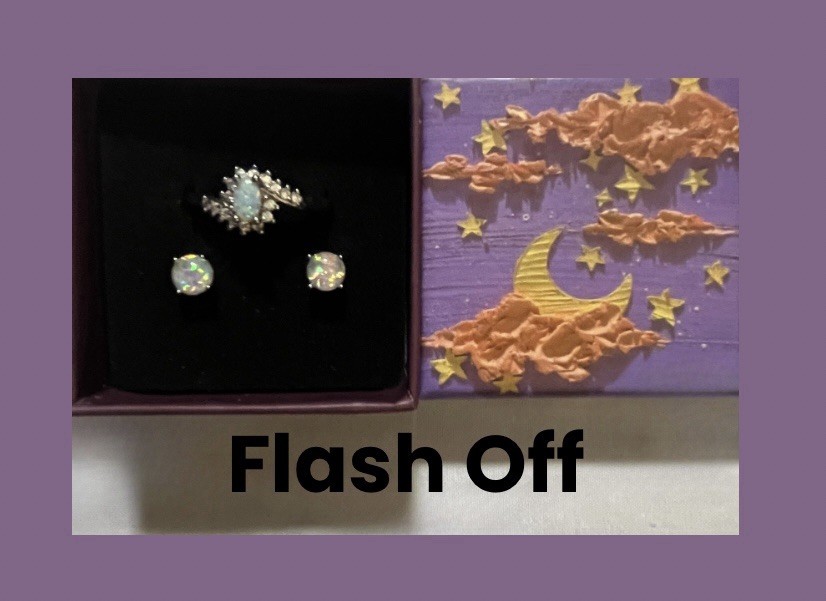 Beautiful White Fire Opal CZ Halo Ring Size 11 & Earrings Set