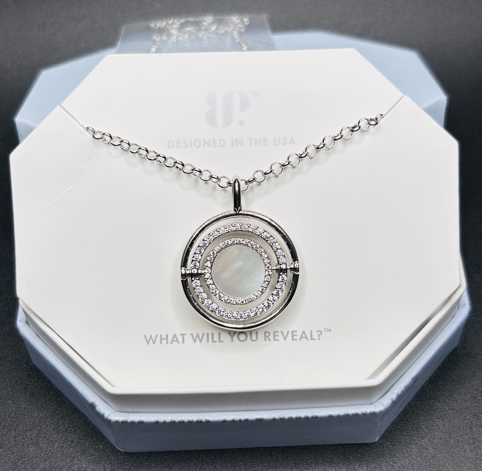 Bomb Party Rare Unicorn Necklace NK60444 Lab-Created Blue Zircon Spinel Rhodium