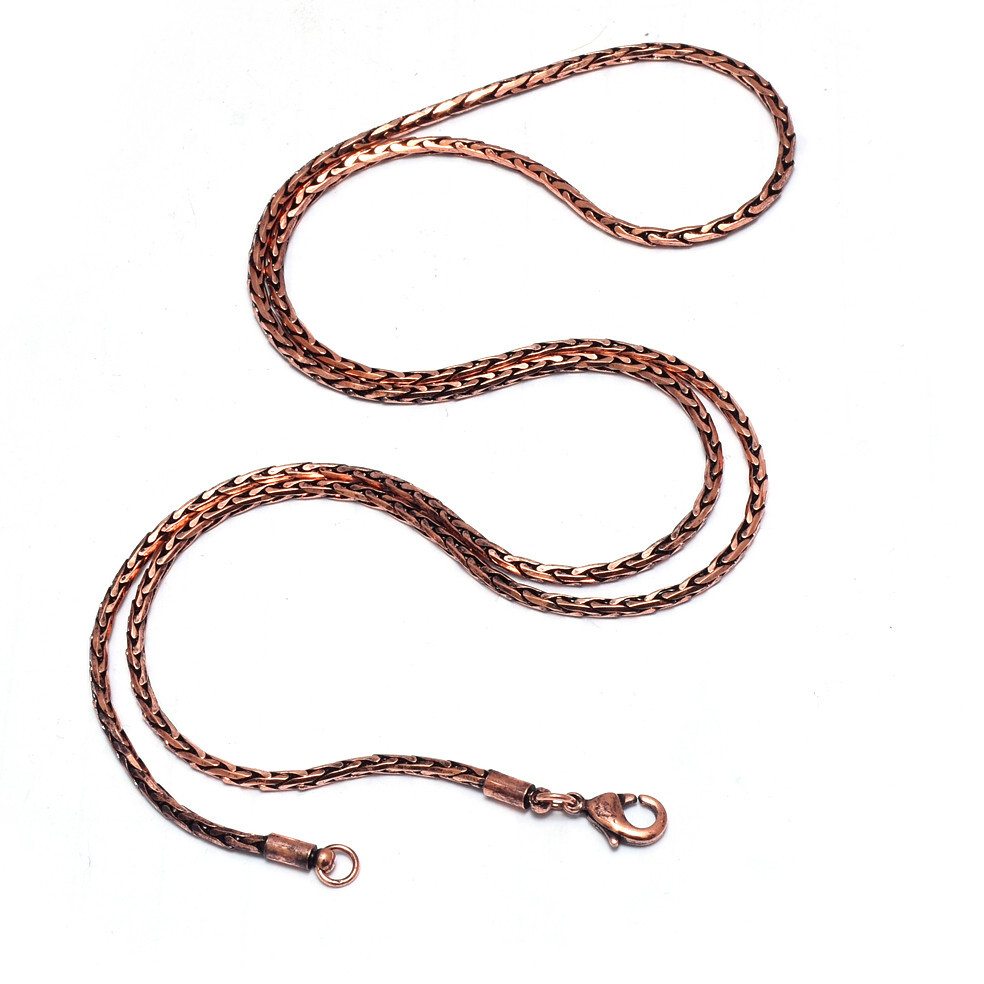 Pure Copper Chain Lobster Clasp Wheat Copper Chain Handmade Necklace Chain C-06