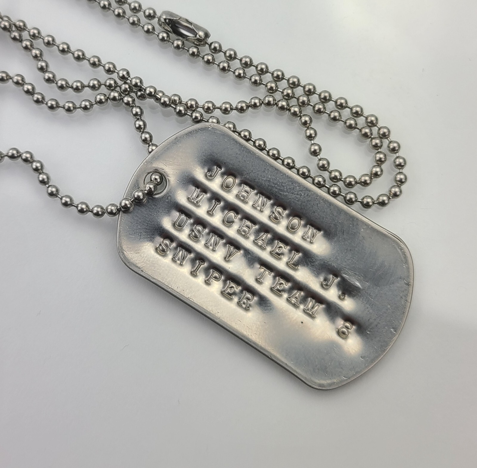 Custom Military Dog Tag Stamped Debossed Vintage WW2 Not Engraved Or Embossed