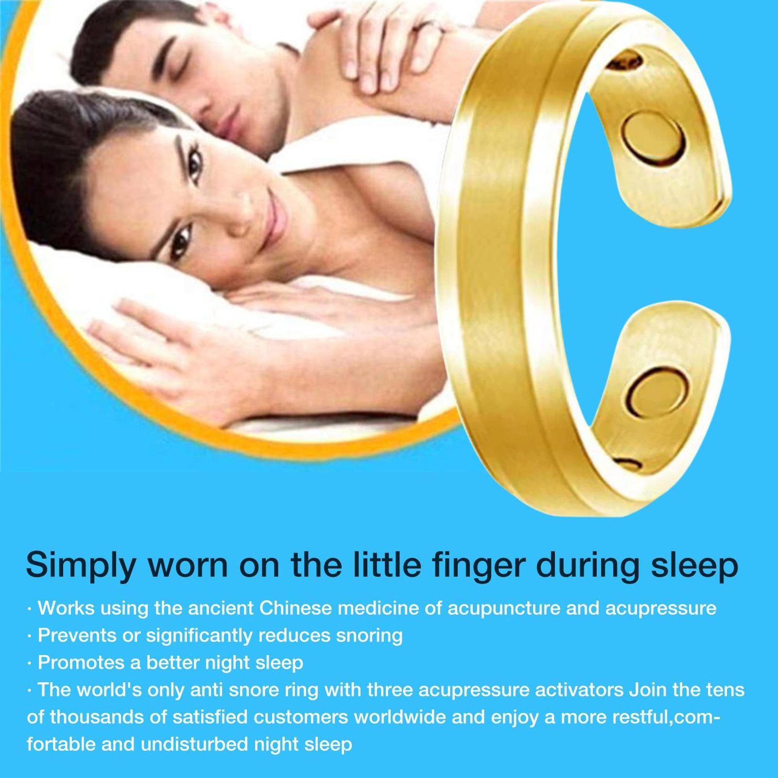 2PCS Apolloostory Lymphatic Drainage Therapeutic Magnetic Ring Women Men Care