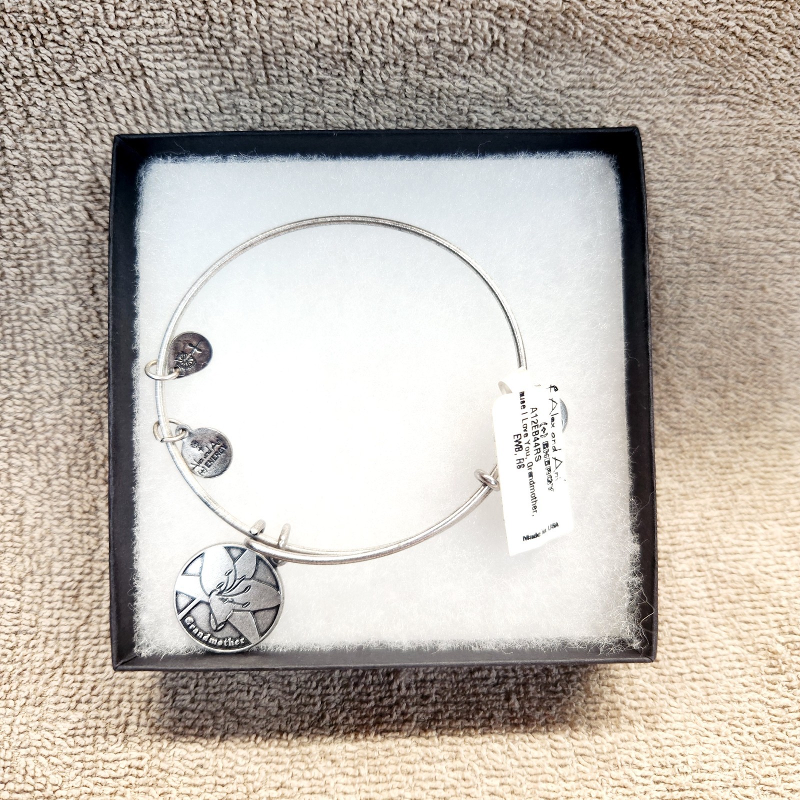 Alex And Ani (+) Energy ” Because I Love You” Grandmother Bracelet. Brand New.