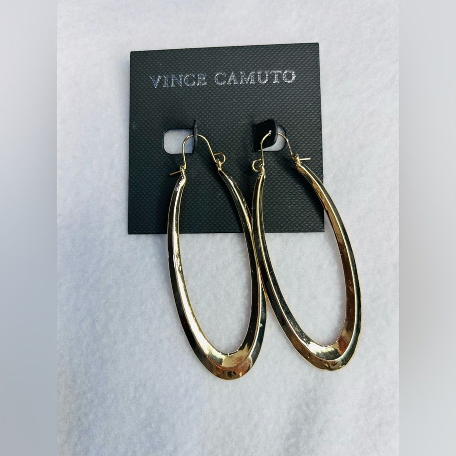 Vince Camuto Gold-Tone Oval Hoop Earrings