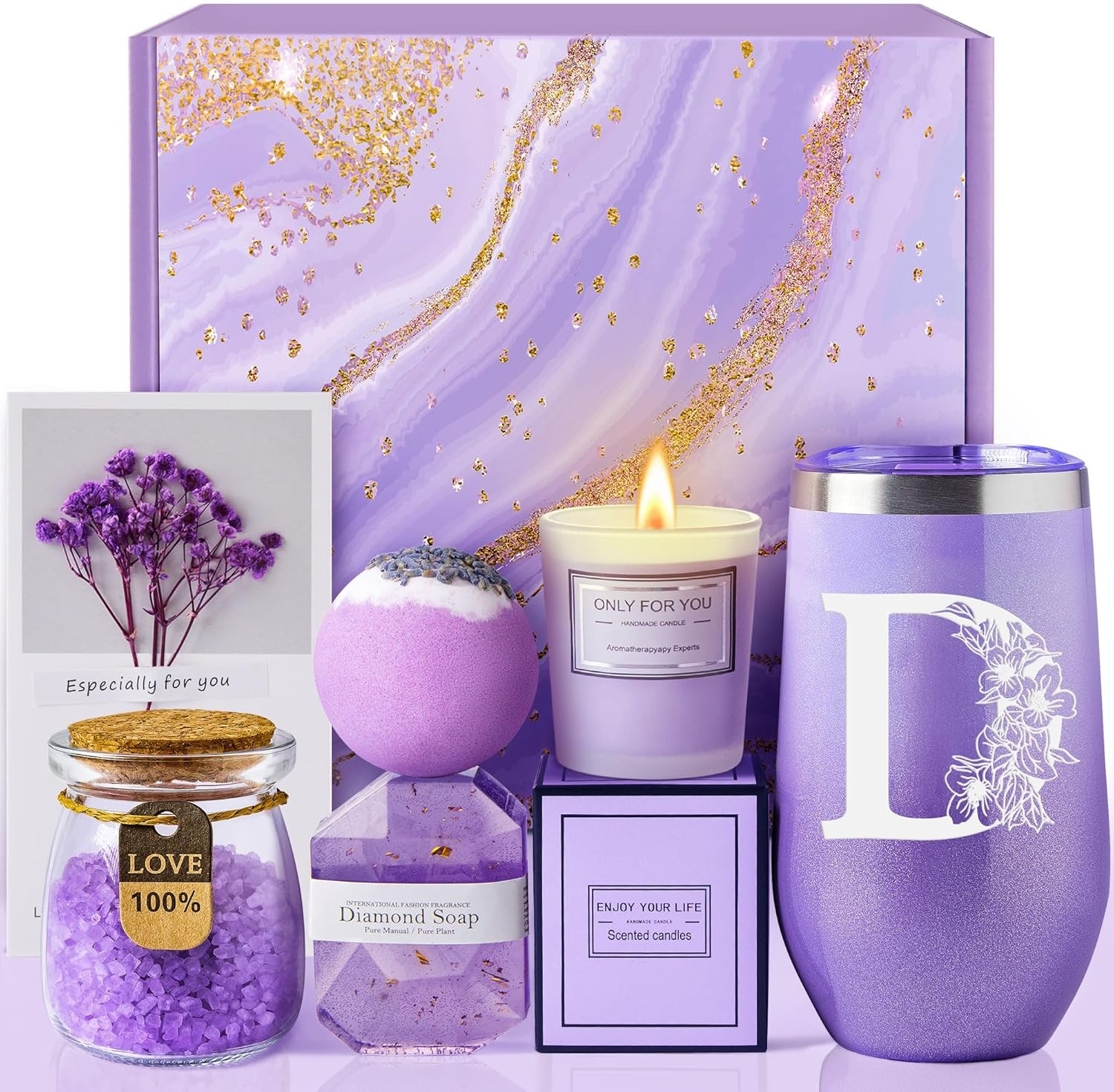 Lavender Spa Gift Basket – Unique Gifts for Her on Any Occasion
