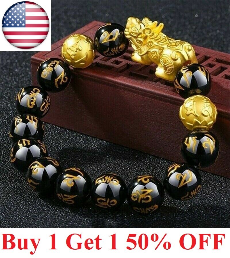 Feng Shui Beads Bracelet Pixiu Wealth And Good Luck Jewelry US