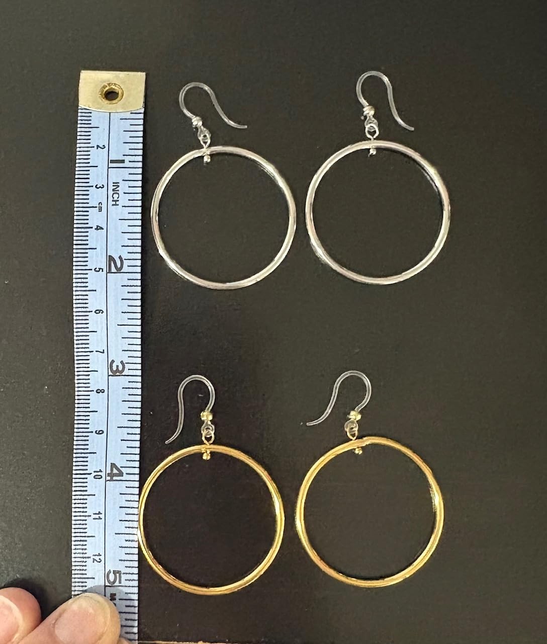 ROYALTY ESSENTIALS Womens Hypoallergenic Varies, Gold and Silver Hoop Set