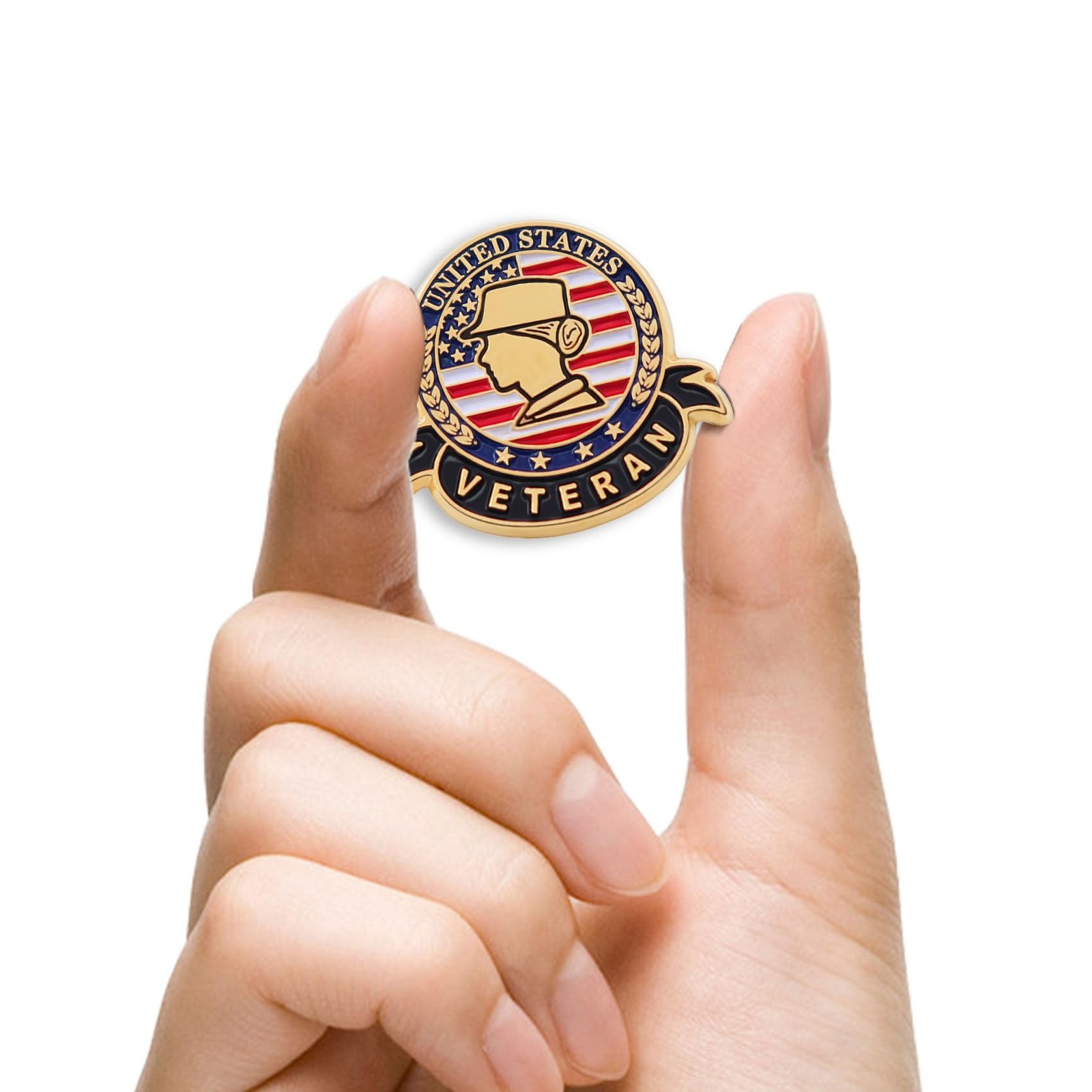 12 Pack US Female Soldier Veteran Lapel Pins – Patriotic American Flag Pin Me…