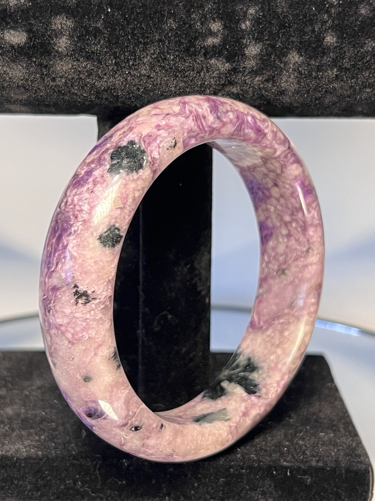 Charoite Bangle Inner Diameter Size 60mm -see Description & Pics For More Info