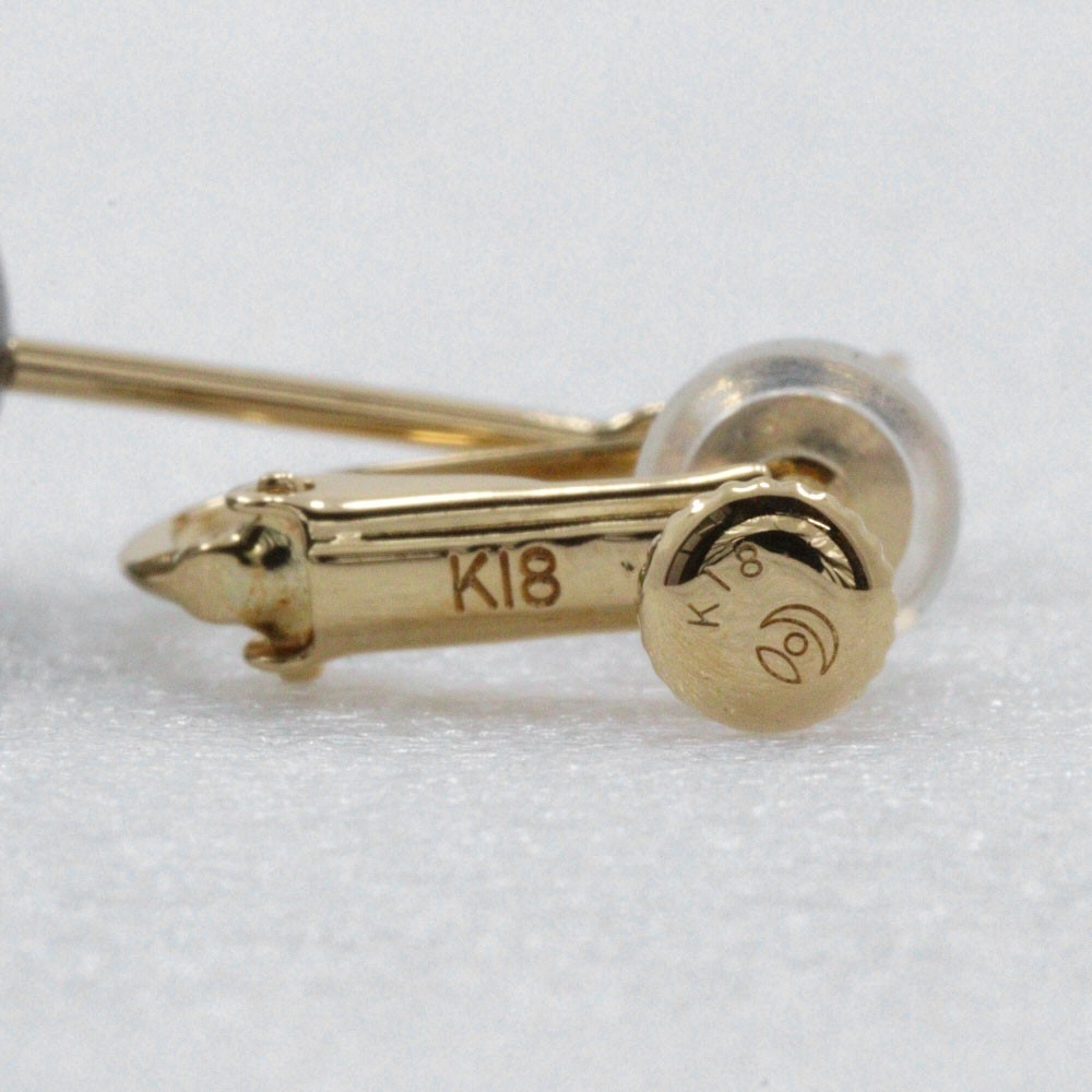 TASAKI Pearl Earring9.1，9.3ｍｍ K18 yellow gold/Pearl/diamond 4.6g Women