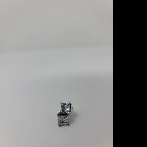 Luvami Stud Earrings Cubic Zirconia Square With Regular Backing