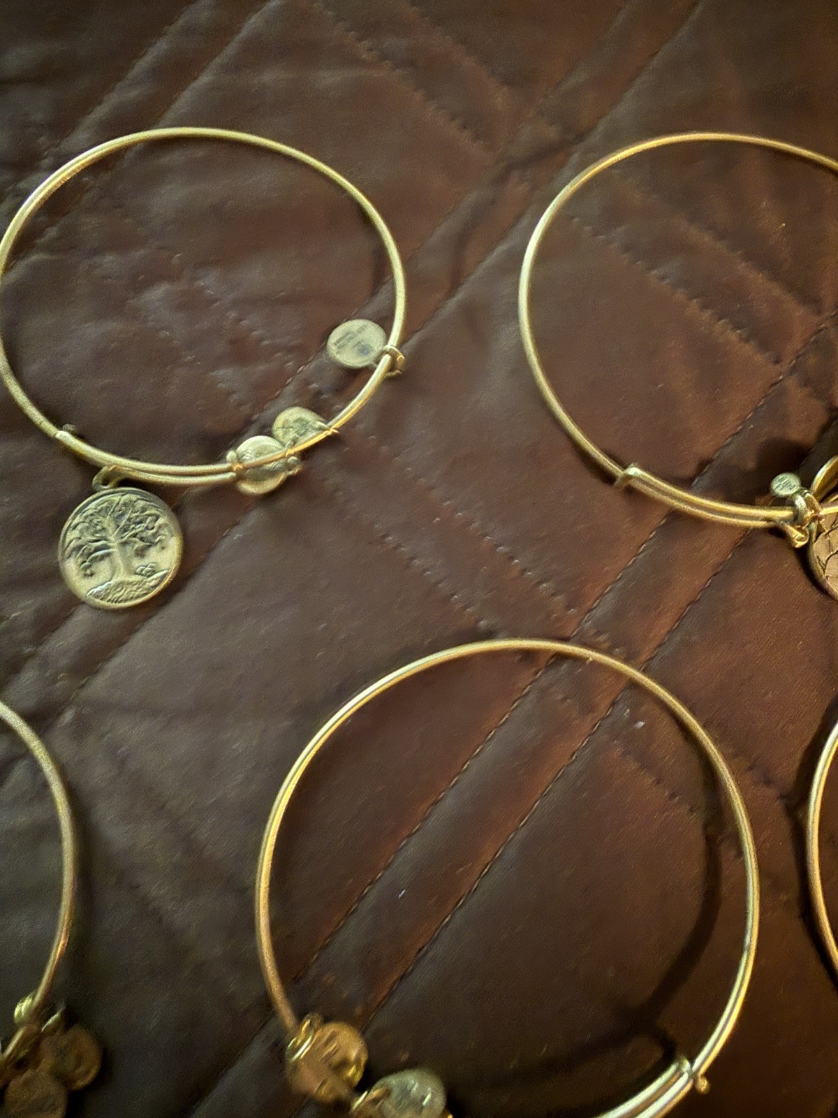 Alex And Ani Bracelets In Rose Gold Set Of 8