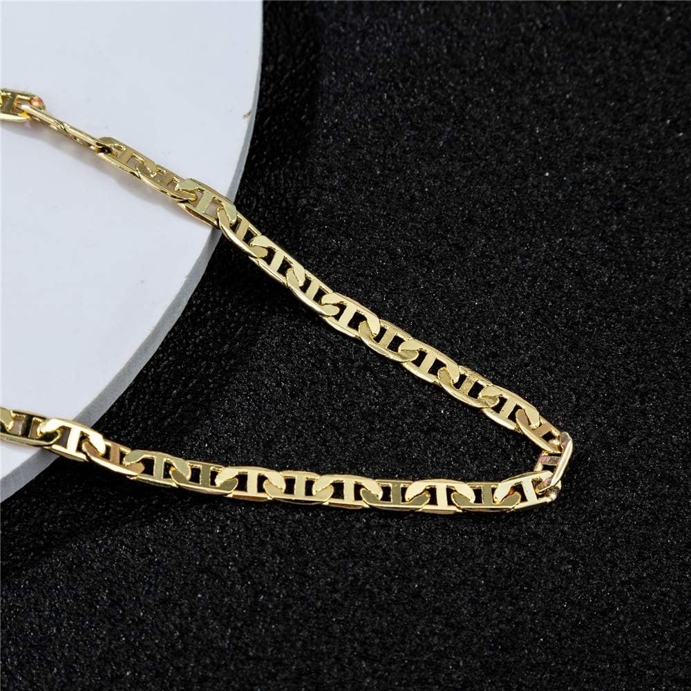 Durable 14K Gold Cuban Link Anklet with Lobster Clasp – Gift-Ready Velvet Bag