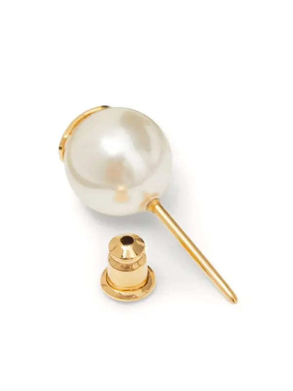 Valentino Garavani vlogo signature pearl stud earrings – neutrals authenthic