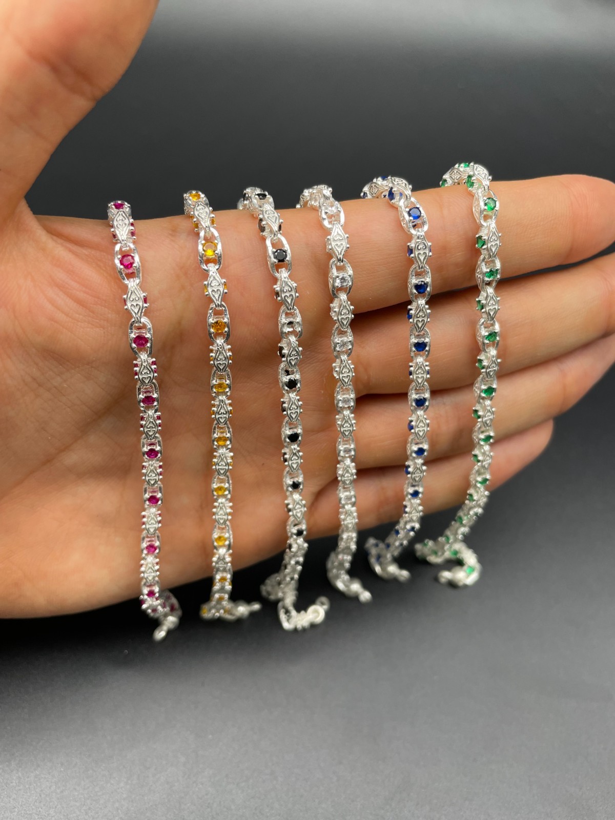 925 Sterling Silver Mariner Stone Link Chain Necklace, Elegant Women Gift Chain