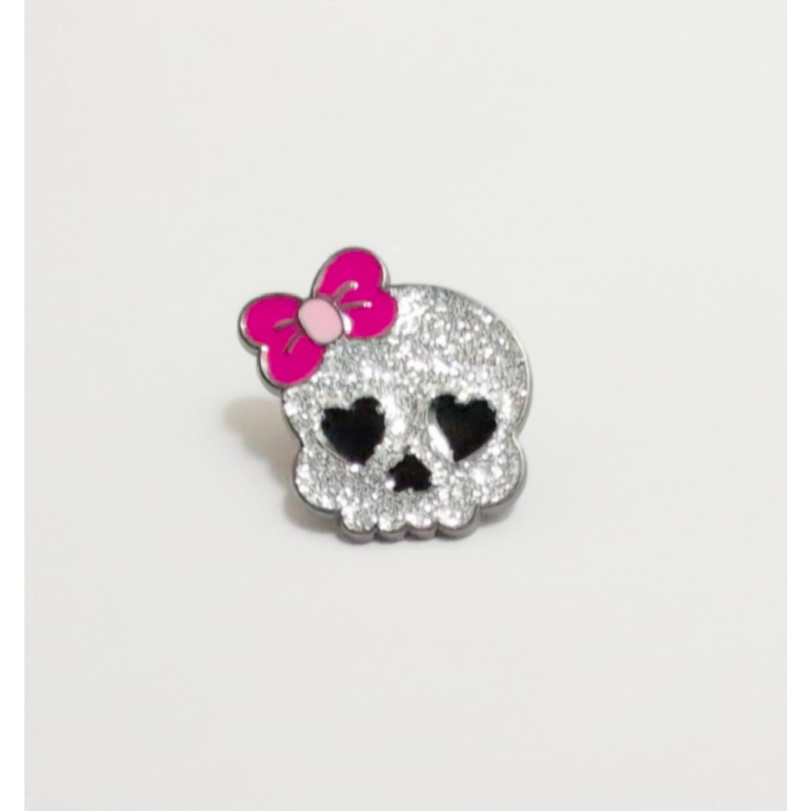 Glow Brille Halloween Creatology Pin Broche – Cute Glitter Skull
