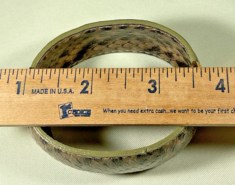 Lot 4 Bracelets Cuff Bangle 1″ Wide Mixed Materials 2 Hinged 2 Slides Classic