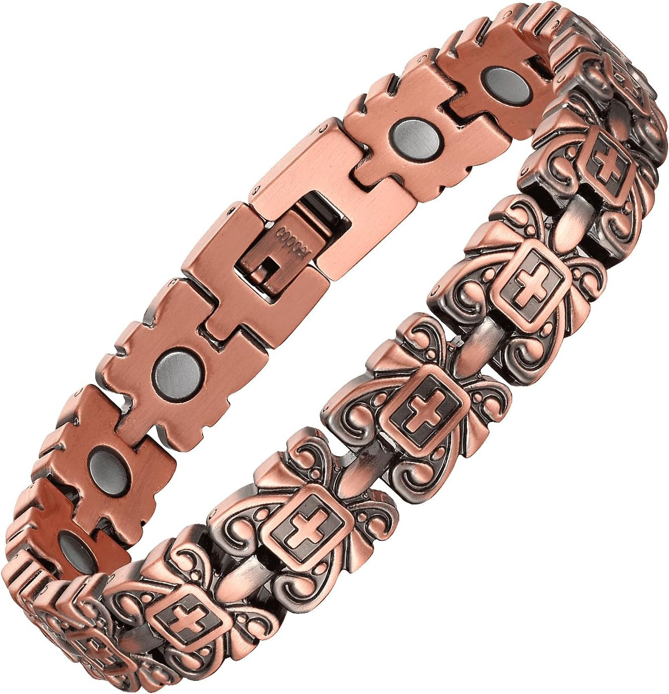 Copper Magnetic Bracelet Women Christian 99.9% Copper Bracelet Women Ultra Cross