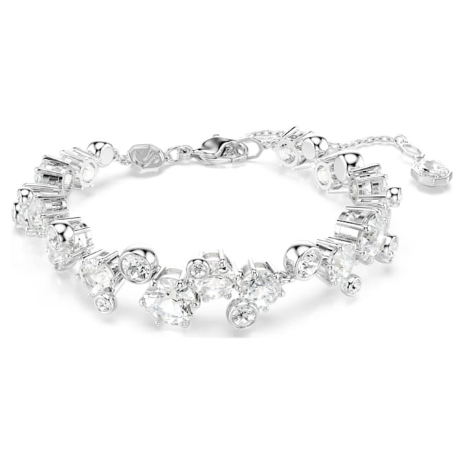 Swarovski Constella Set Mixed cut, white, rhodium plated