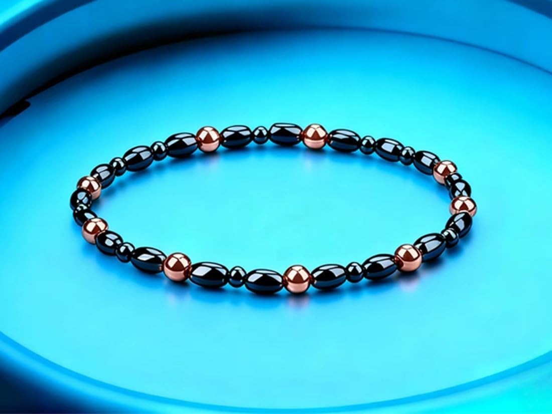 2 pack Copper Magnetic Anklets for Women Copper Magnetic Therapy Anklet Magnet B