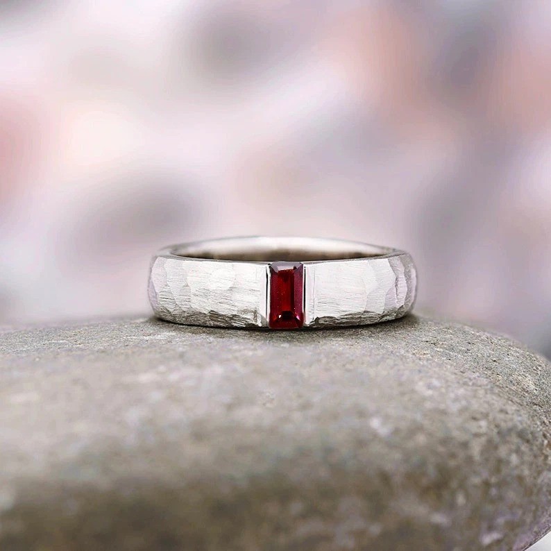 Natural Moss Agate Ring 925 Sterling Silver Men Ring Signet Men Ring Men’s Gift