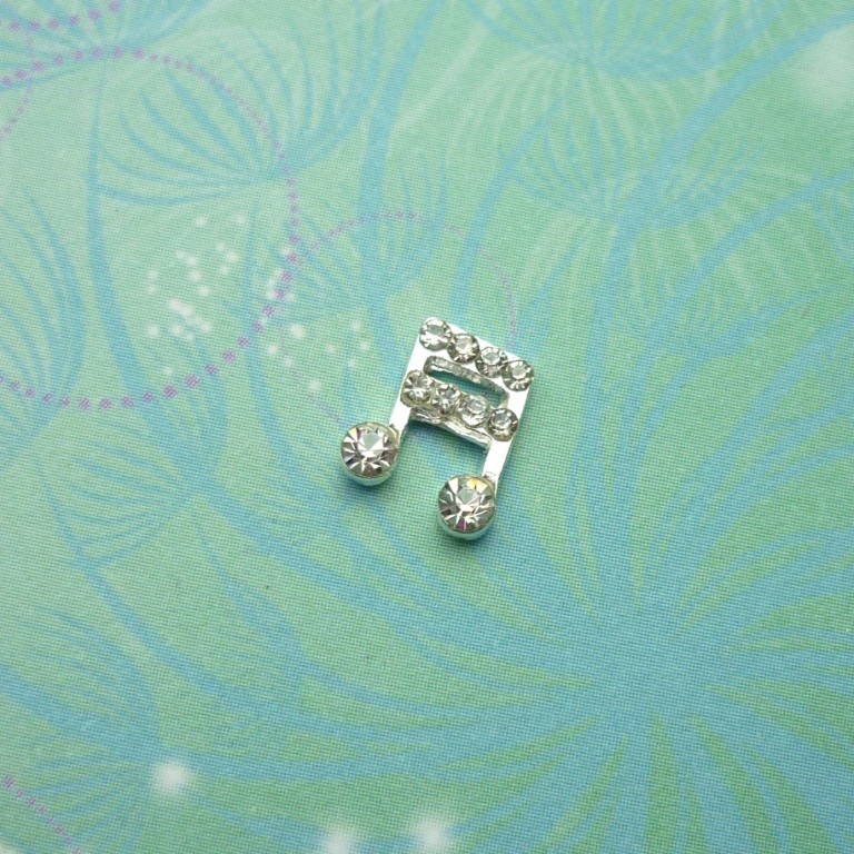 Sparkle Music Note – Charm for Memory Lockets