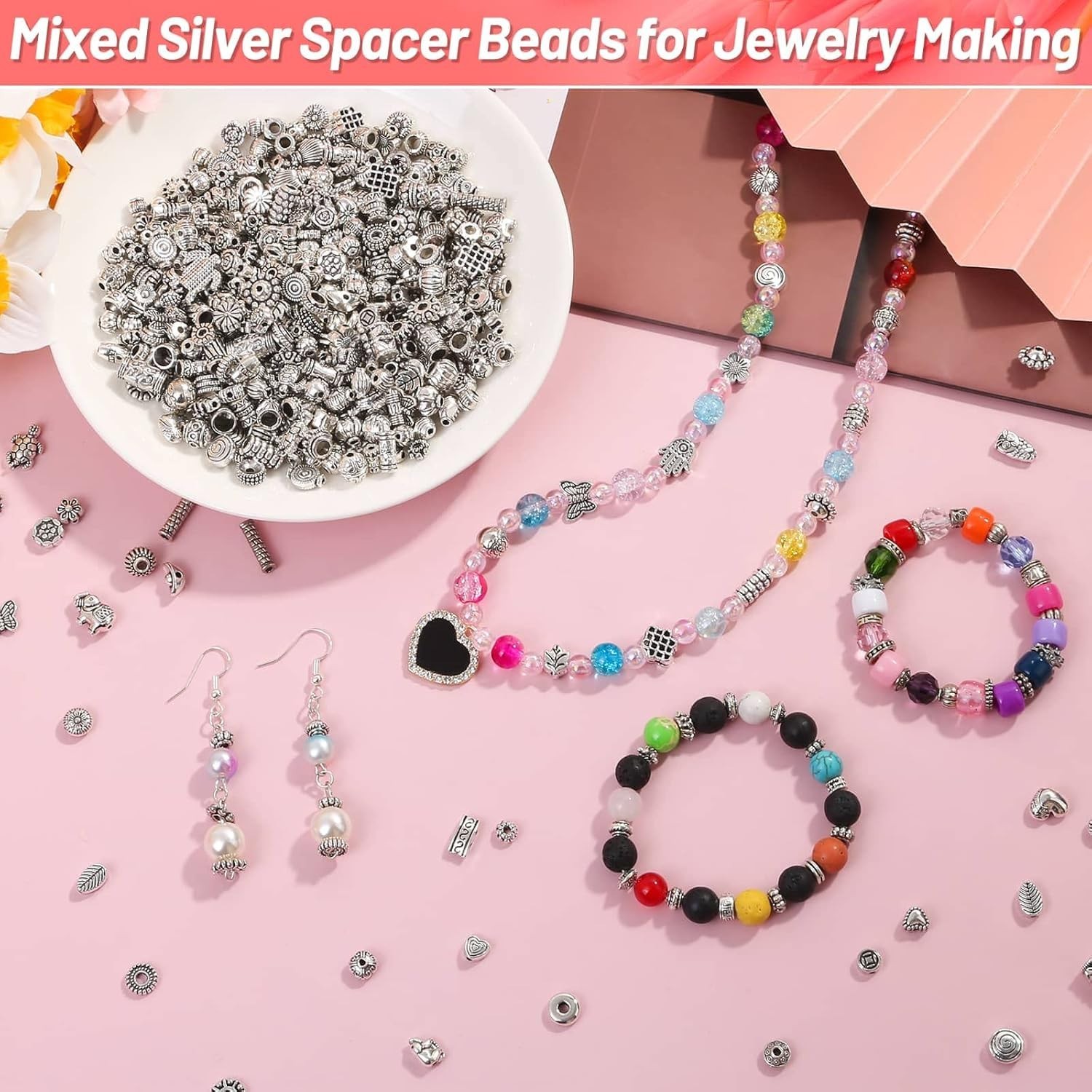 500 Silver Spacer Beads Bulk – DIY Jewelry Making