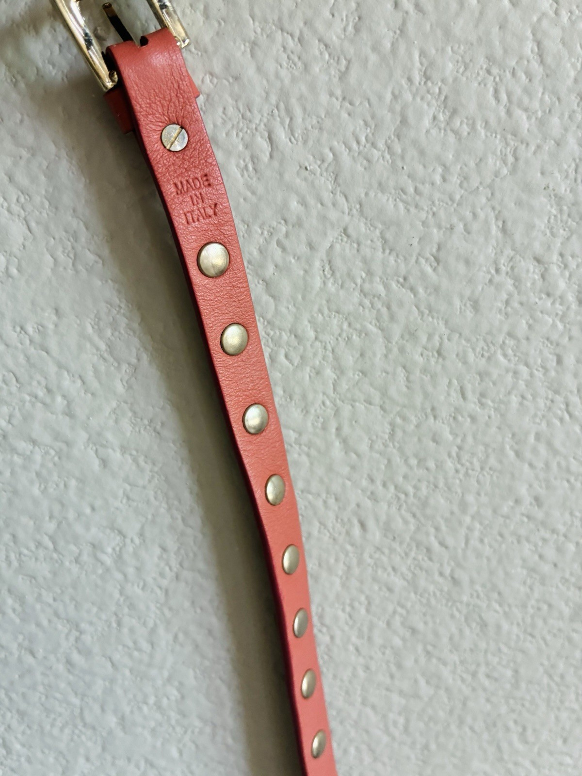*NWT* Valentino Garavani Rockstud Leather Bracelet – Coral 19cm