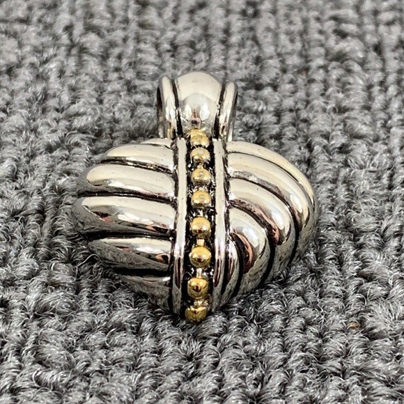Heart Pendant for Necklace or Choker Small Silver Gold Tone-Pendant ONLY