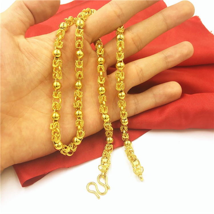 22K 23K 24K Thai Baht Yellow Gold necklace for men