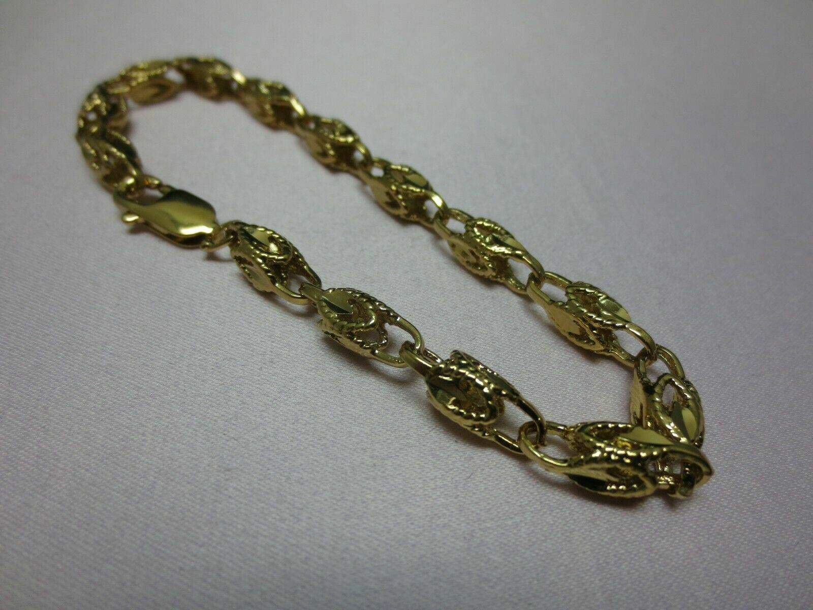 14 KT GOLD PLATED 9 INCH CAST 6MM TURKISH BLING BLING ROPE CHAIN BRACELET
