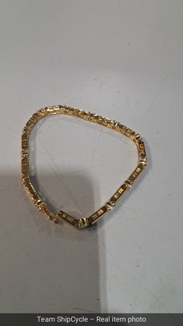 without tags 14K Yellow Gold Plated 4Ct Round Cut Diamond Lab Created Wo G2U