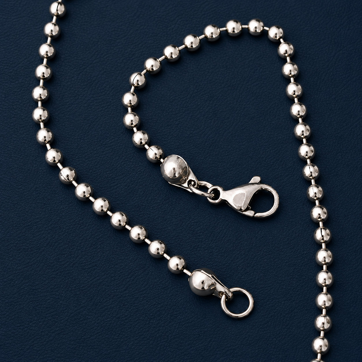 Mens Pendant Necklace Robot Charm Necklace silver y2k beaded Clasp Chain