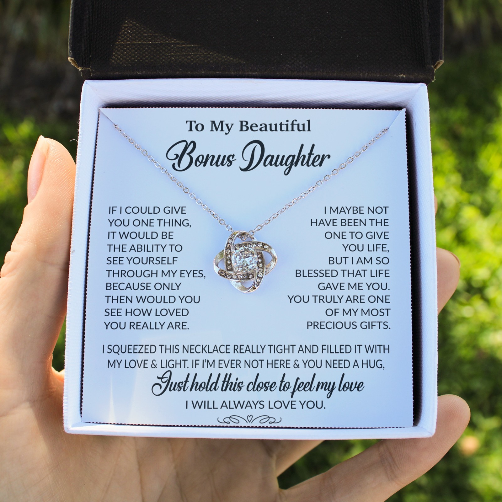 To My Bonus Daughter Necklace, Gift for Bonus Daughter, Step Daughter Birthday